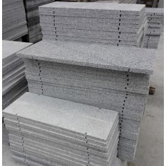 Flamed silver grey  granite exterior wall panels